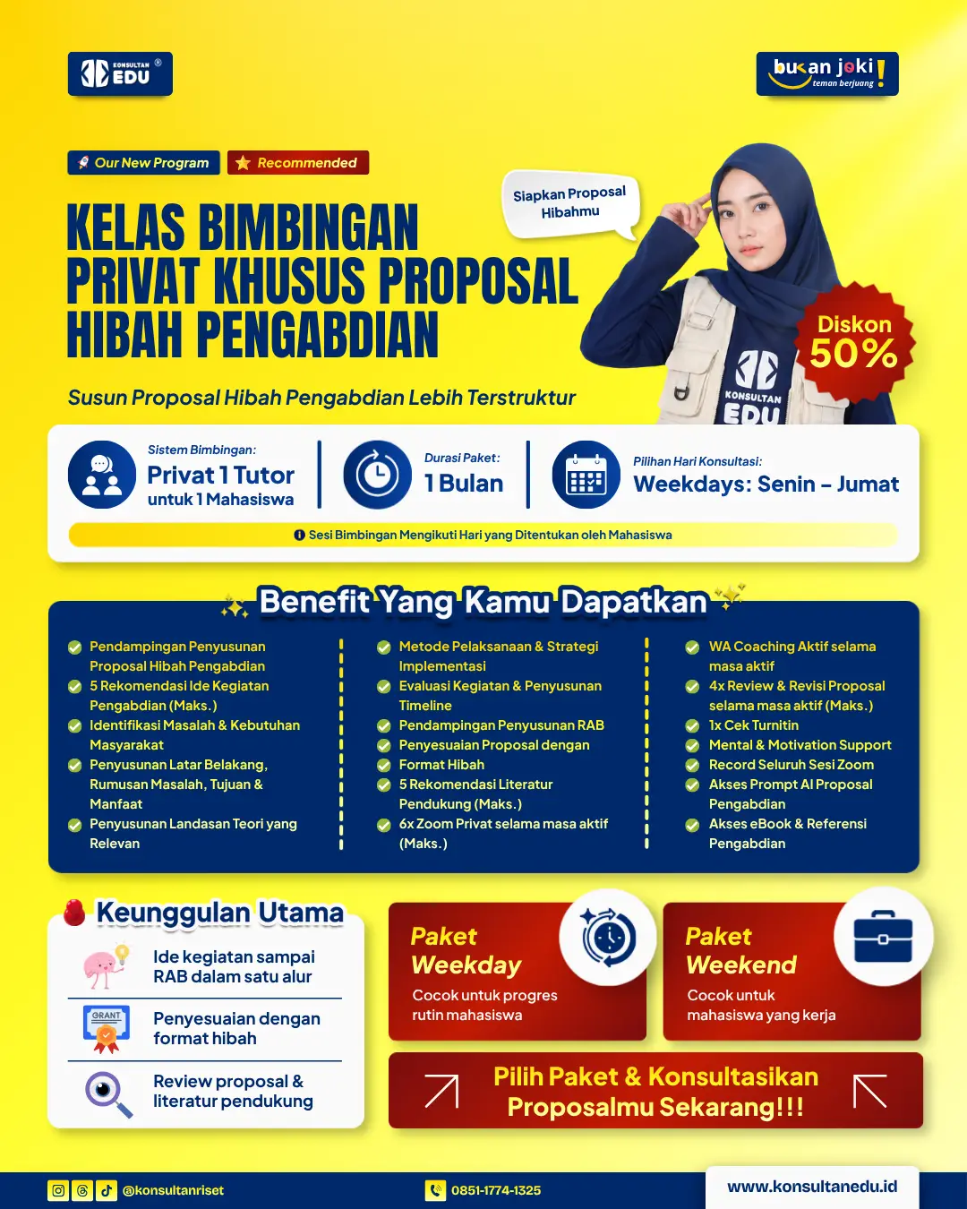 Promo Kelas Bimbingan Privat Proposal Hibah Pengabdian