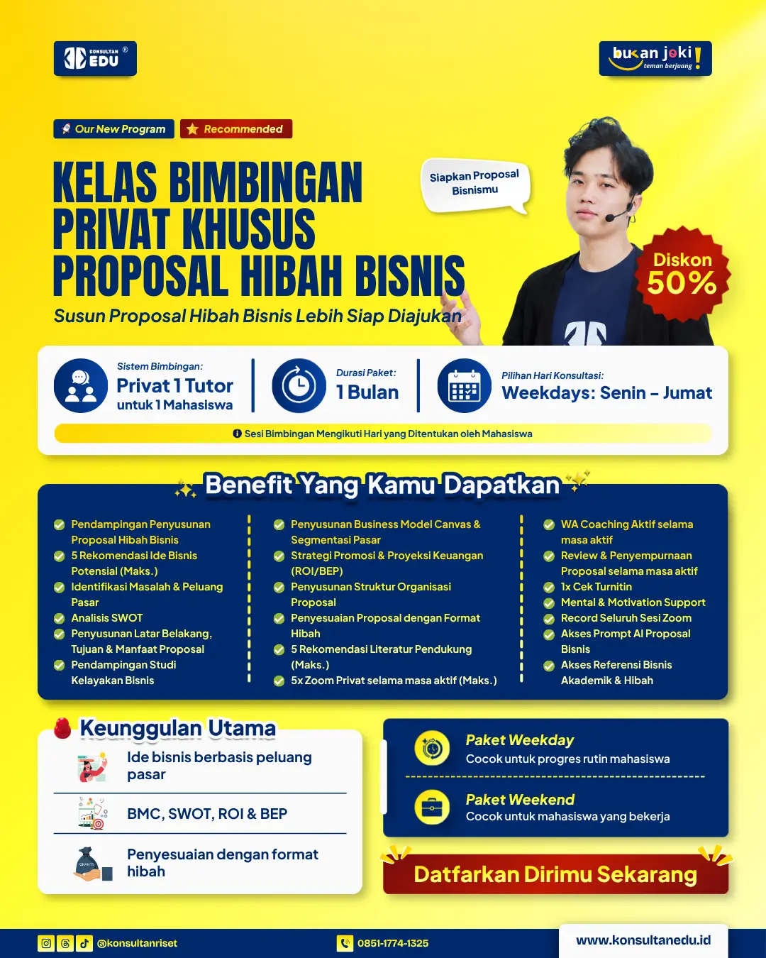 Promo Kelas Bimbingan Privat Proposal Hibah Bisnis